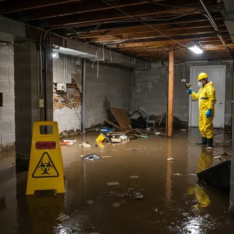 Flooded Basement Electrical Hazard in La Fermina, PR Property